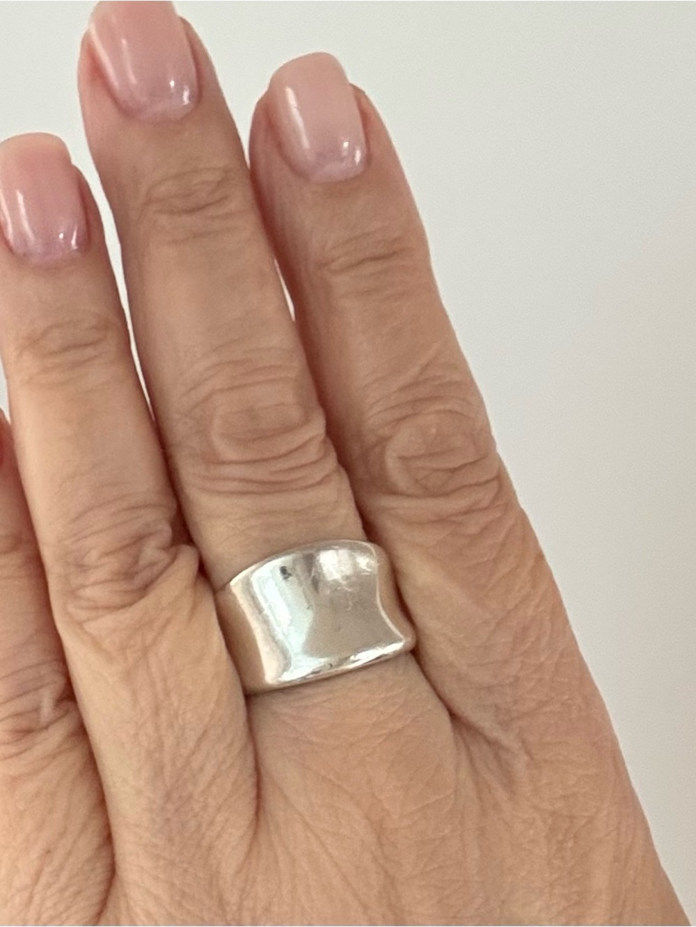Sterling Silver Wide Saddle Ring Size 9.75